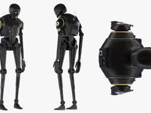 k-2so star wars droid 3D 模型