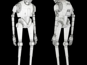 k-2so star wars droid 3D 模型