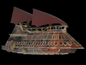 star wars khetanna jabba sail barge 3D Model