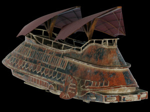 star wars khetanna jabba sail barge 3D Model