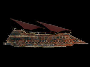 star wars khetanna jabba sail barge 3D Model