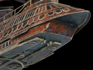 star wars khetanna jabba sail barge 3D Model
