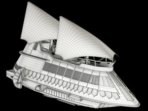 star wars khetanna jabba sail barge 3D Model