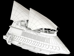 star wars khetanna jabba sail barge 3D Model