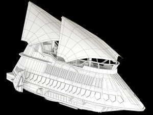 star wars khetanna jabba sail barge 3D Model