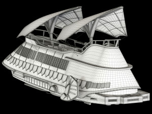 star wars khetanna jabba sail barge 3D Model