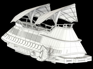 star wars khetanna jabba sail barge 3D Model