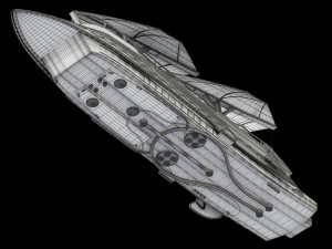 star wars khetanna jabba sail barge 3D Model