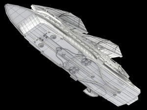 star wars khetanna jabba sail barge 3D Model