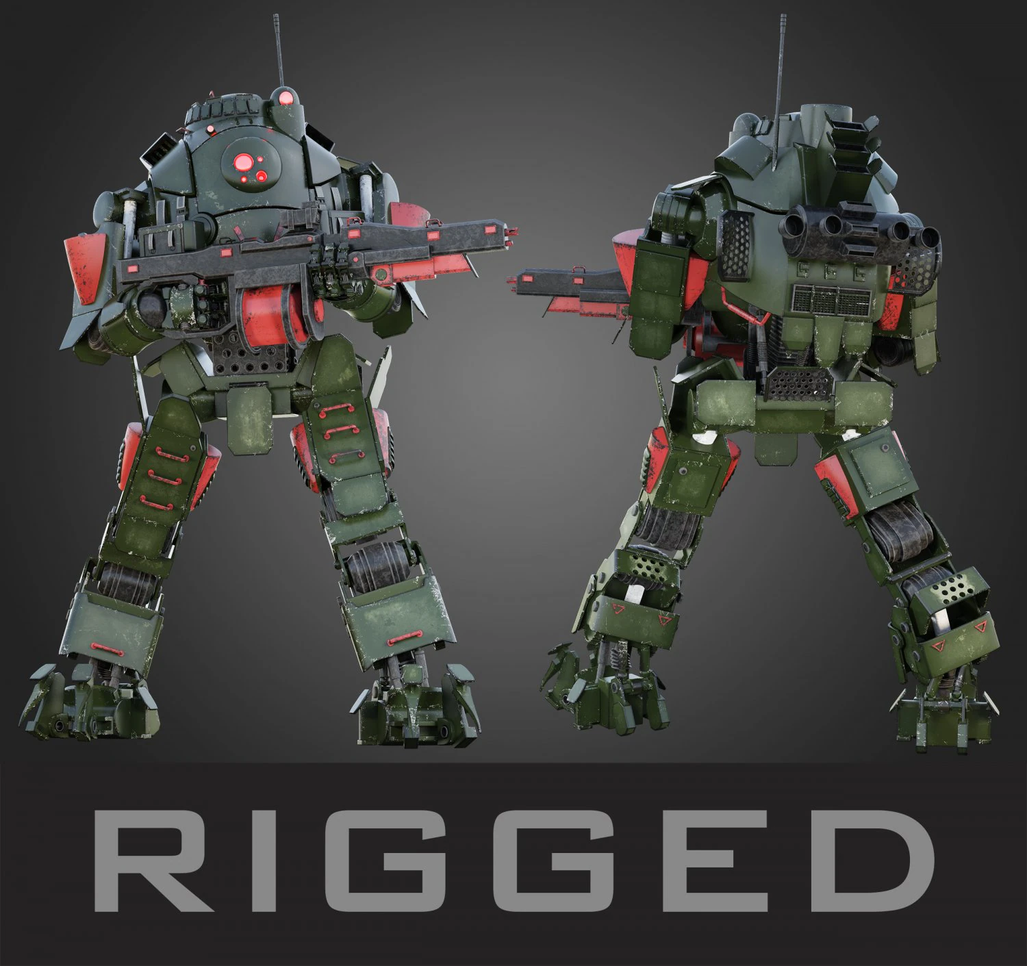 titanfall atlas rigged 3D Model .c4d .max .obj .3ds .fbx .stl .blend