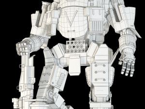 titanfall atlas rigged Modèle 3D
