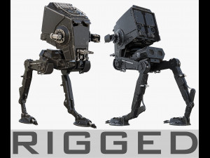 star wars at-st walker rigged 3D Model