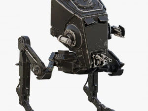 star wars at-st walker rigged 3D Model