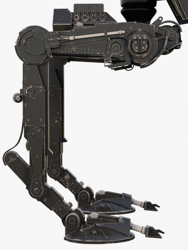 star wars at-st walker rigged 3D Model in Robot 3DExport