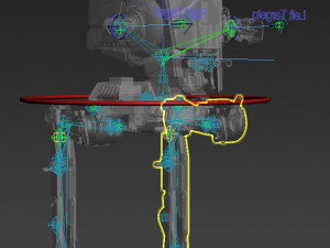 star wars at-st walker rigged Modelo 3D