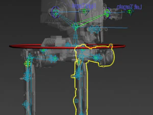 star wars at-st walker rigged 3D Model