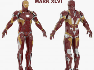 iron man mark xlvi rigged 3D Model