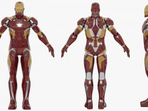 iron man mark xlvi rigged 3D Model