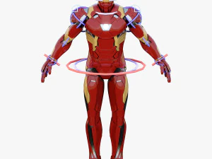 iron man mark xlvi rigged 3D Model
