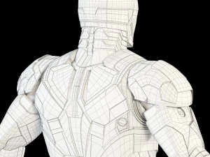 iron man mark xlvi rigged 3D Model