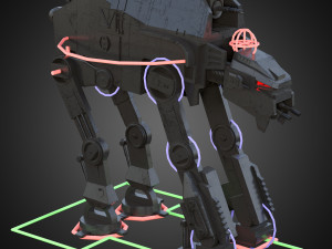 at-m6 star wars all terrain megacaliber six rigged Modelo 3D
