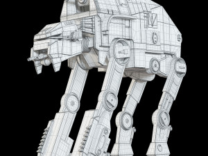 at-m6 star wars all terrain megacaliber six rigged Modelo 3D