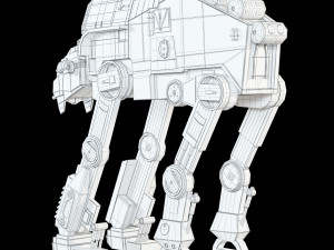 at-m6 star wars all terrain megacaliber six rigged Modelo 3D