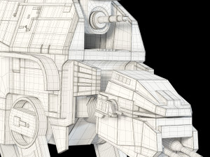 at-m6 star wars all terrain megacaliber six rigged Modelo 3D