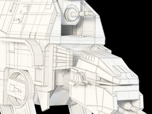 at-m6 star wars all terrain megacaliber six rigged Modelo 3D