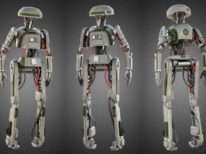 star wars l3-37 droid rigged 3D Model