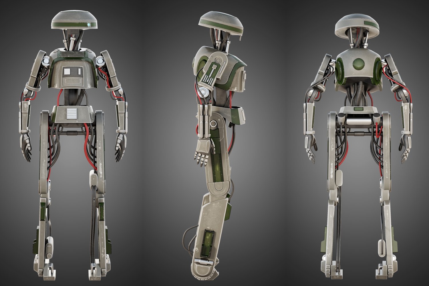 Star Wars L3 37 Droid Rigged 3d Model In Robot 3dexport