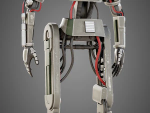 star wars l3-37 droid rigged 3D Model