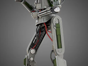 star wars l3-37 droid rigged 3D Model