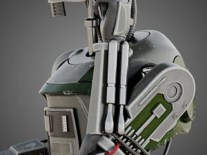 star wars l3-37 droid rigged 3D Model
