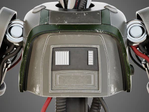 star wars l3-37 droid rigged 3D Model