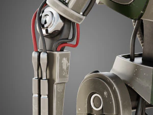 star wars l3-37 droid rigged 3D Model