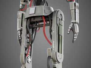 star wars l3-37 droid rigged Modèle 3D