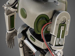 star wars l3-37 droid rigged 3D Model