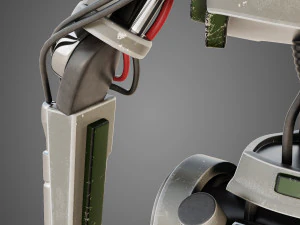 star wars l3-37 droid rigged 3D Model