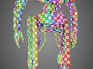 star wars l3-37 droid rigged 3D Model