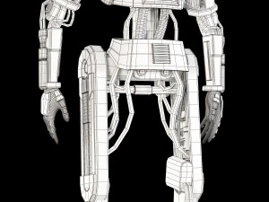 star wars l3-37 droid rigged 3D Model