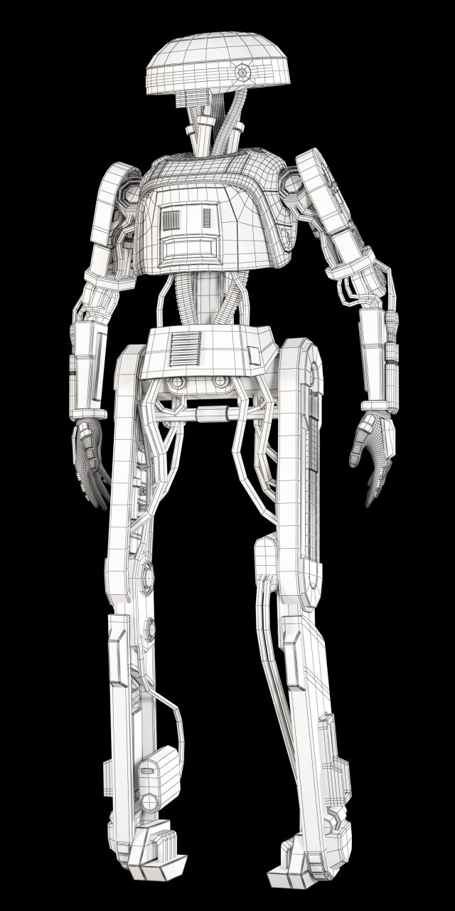 star wars l3-37 droid rigged 3D Model