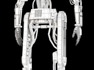 star wars l3-37 droid rigged Modèle 3D