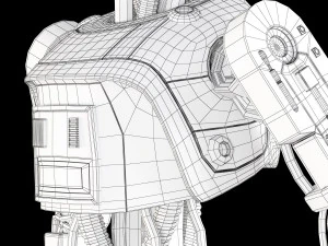 star wars l3-37 droid rigged 3D Model