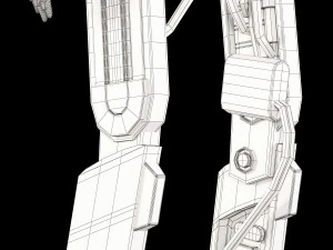 star wars l3-37 droid rigged 3D Model