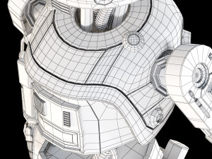 star wars l3-37 droid rigged Modèle 3D