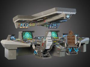 spaceship bridge interior 3D Model