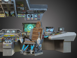 spaceship bridge interior 3D मॉडल