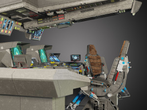 spaceship bridge interior 3D मॉडल