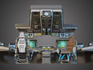 spaceship bridge interior 3D मॉडल